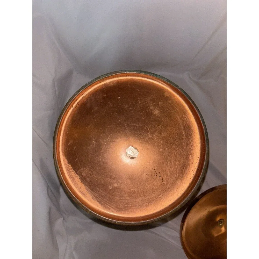 COPPERCRAFT GUILD- Vintage MCM Copper & Black Vinyl Ice Bucket 4.5 Qts.
